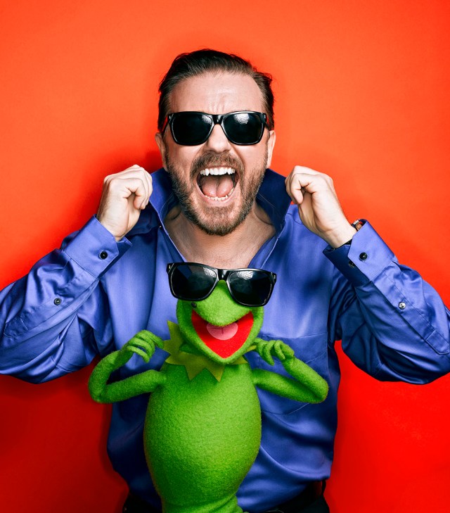 Ricky Gervais & Constantine the Muppet