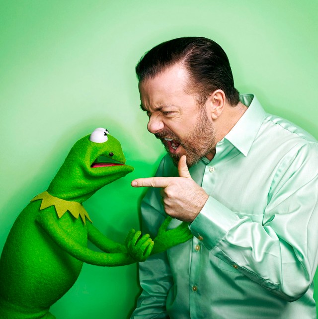 Ricky Gervais & Constantine the Muppet