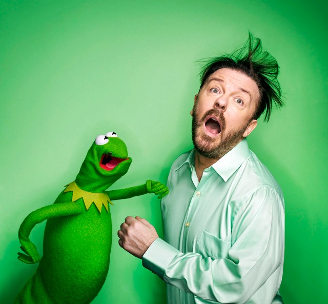 Ricky Gervais & Constantine the Muppet