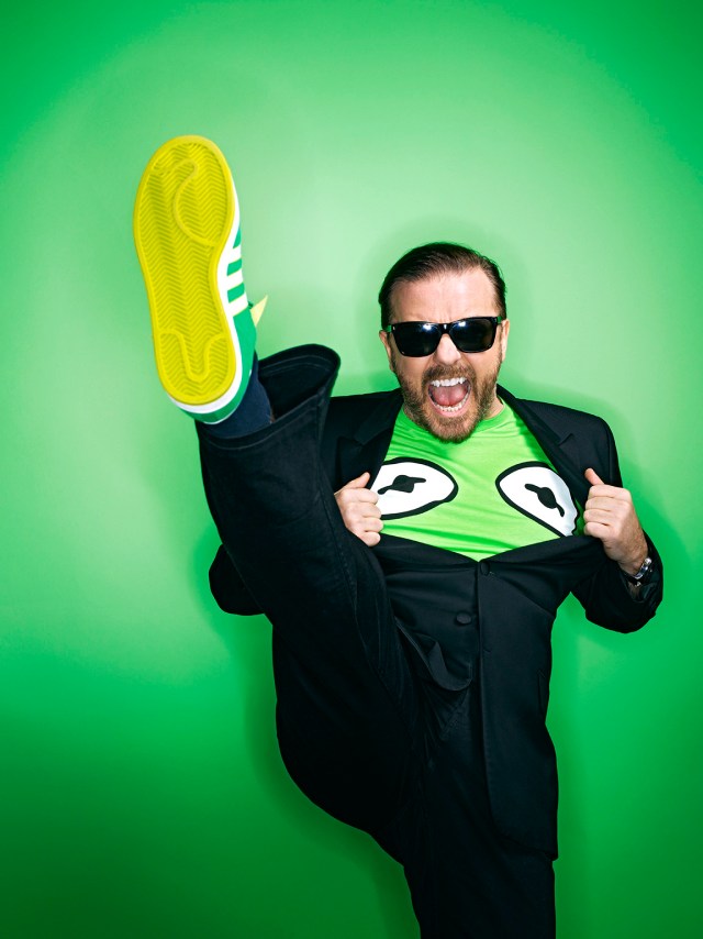 Ricky Gervais & Constantine the Muppet