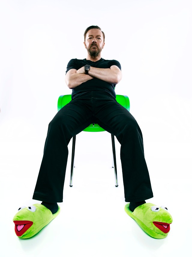 Ricky Gervais & Constantine the Muppet
