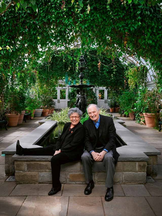 Alan & Arlene Alda photographed at the New York Botanical Garden